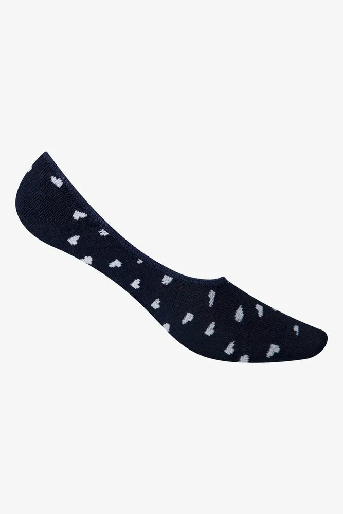 3 Pack Heart Footliners Navy