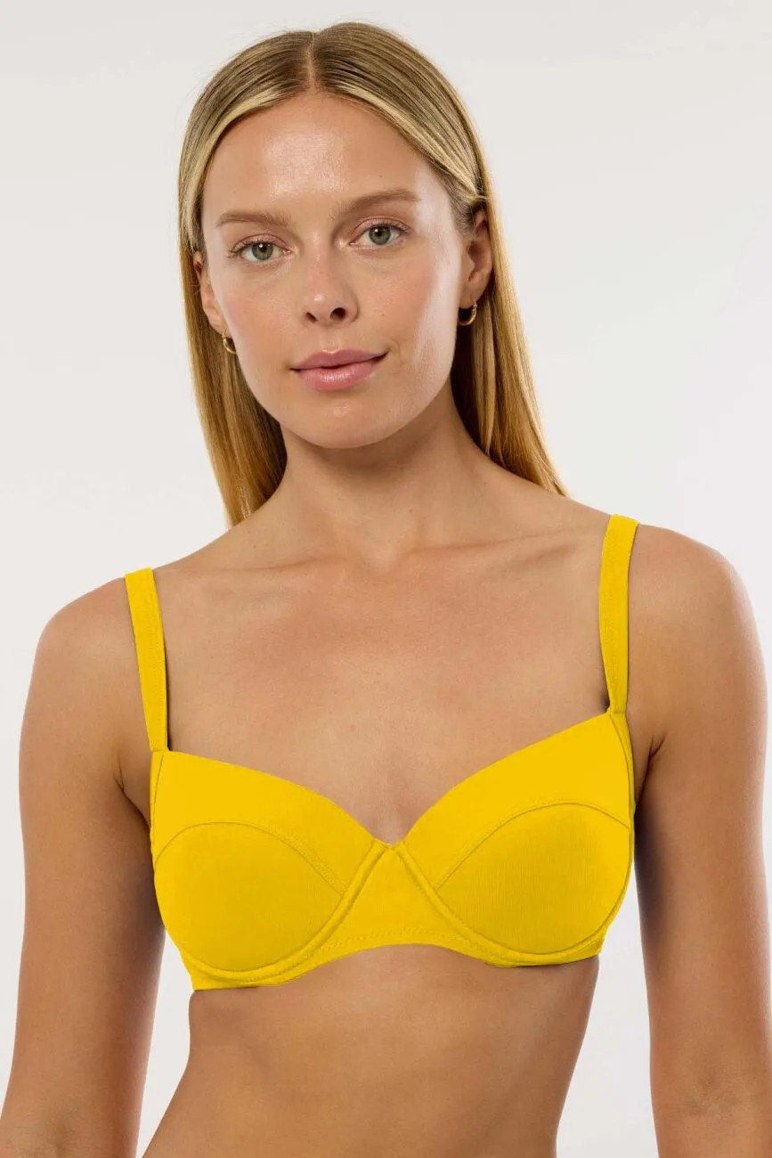 63565 Yellow Bikini Top