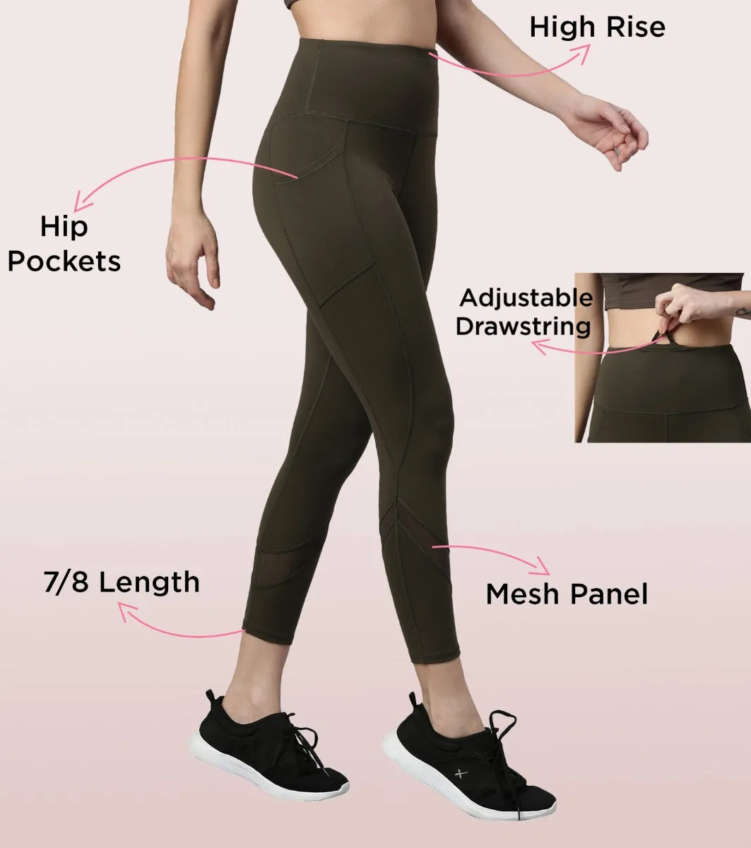 Active Cottony Legging| Feels Like Cotton Dry Fit High Waist 7/8th Length Legging