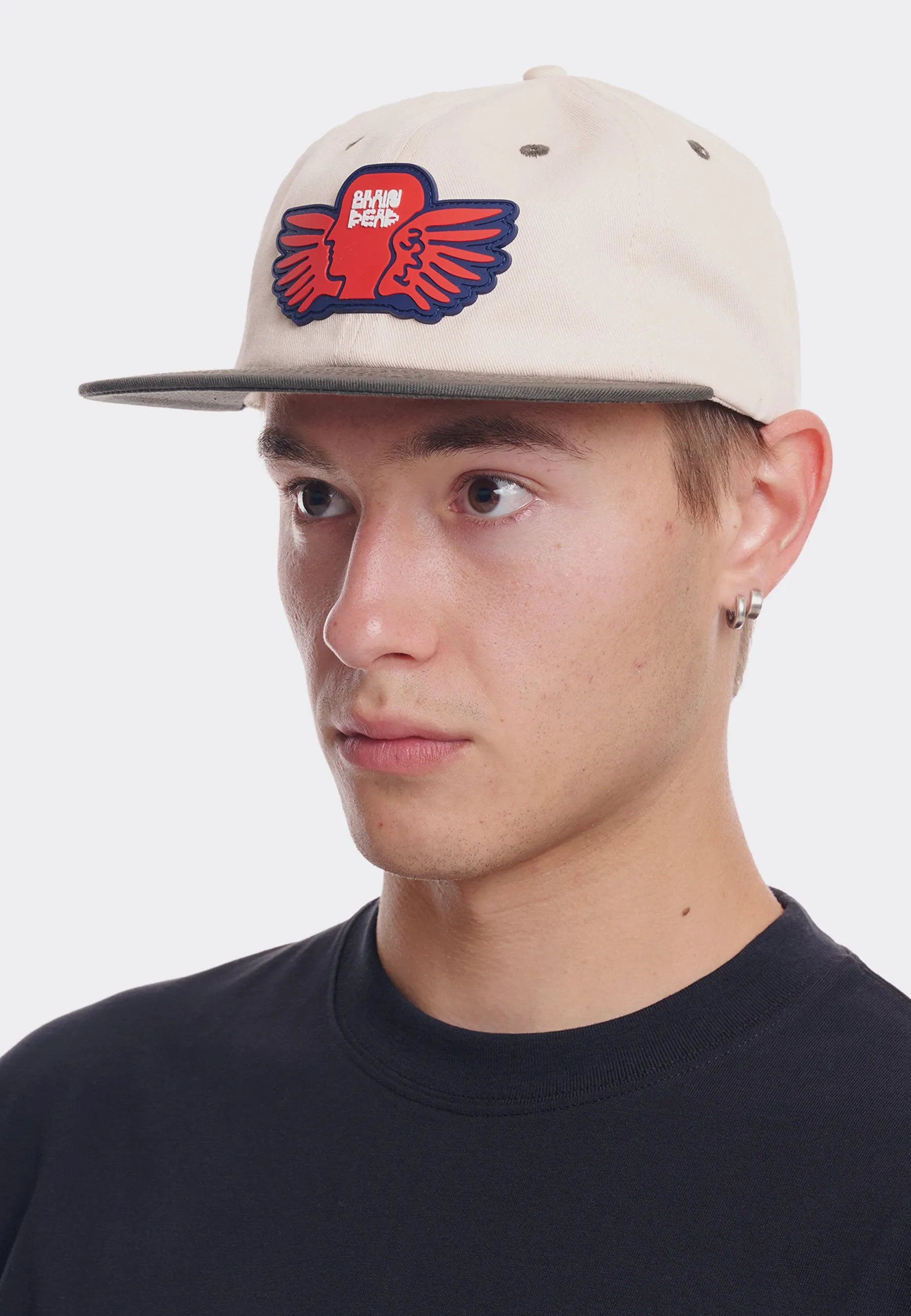 Afterlife 6 Panel Cap - Cream / Olive