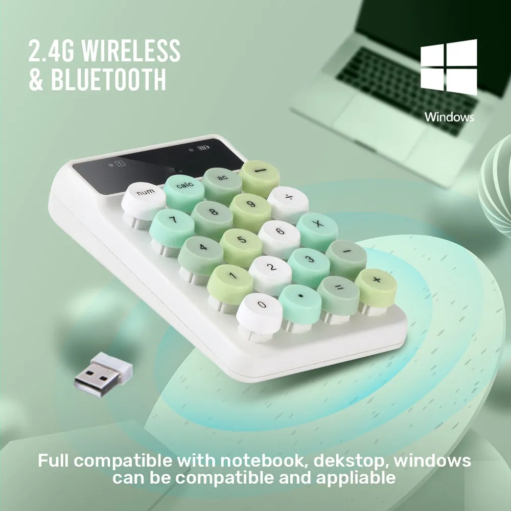 Alcatroz JellyBean Num A3 Bluetooth Number Pad | 2.4G Wireless | Free Rechargeable Battery