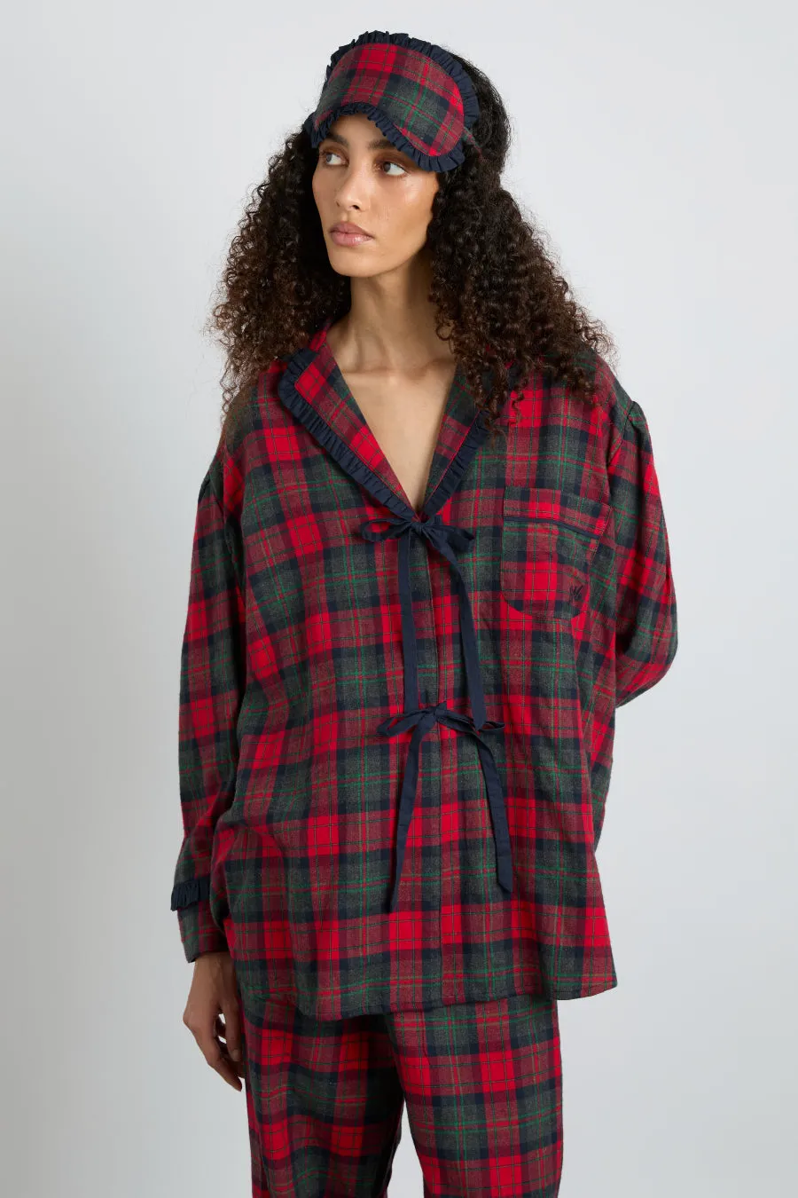 antonella pj set- red tartan