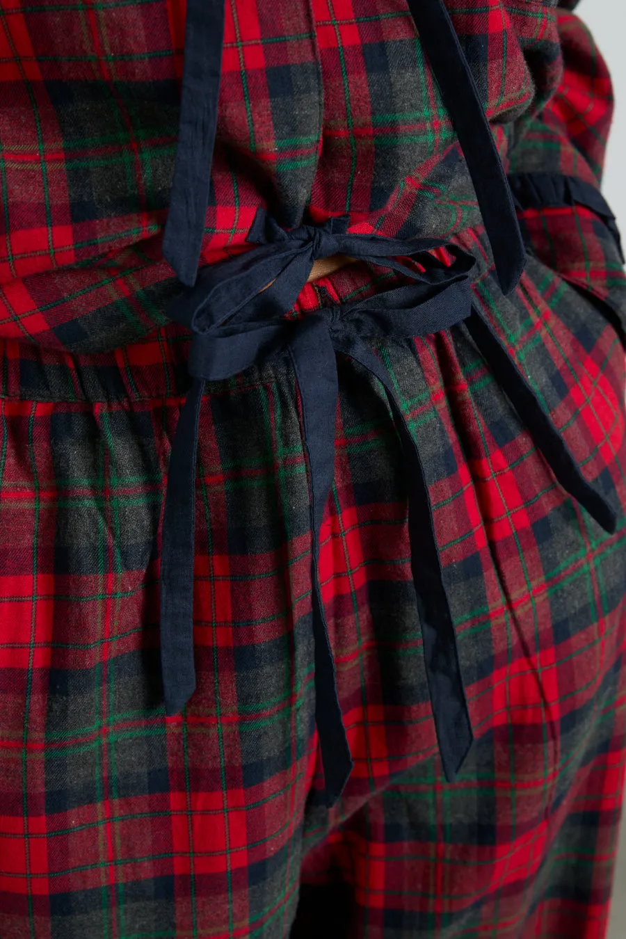 antonella pj set- red tartan