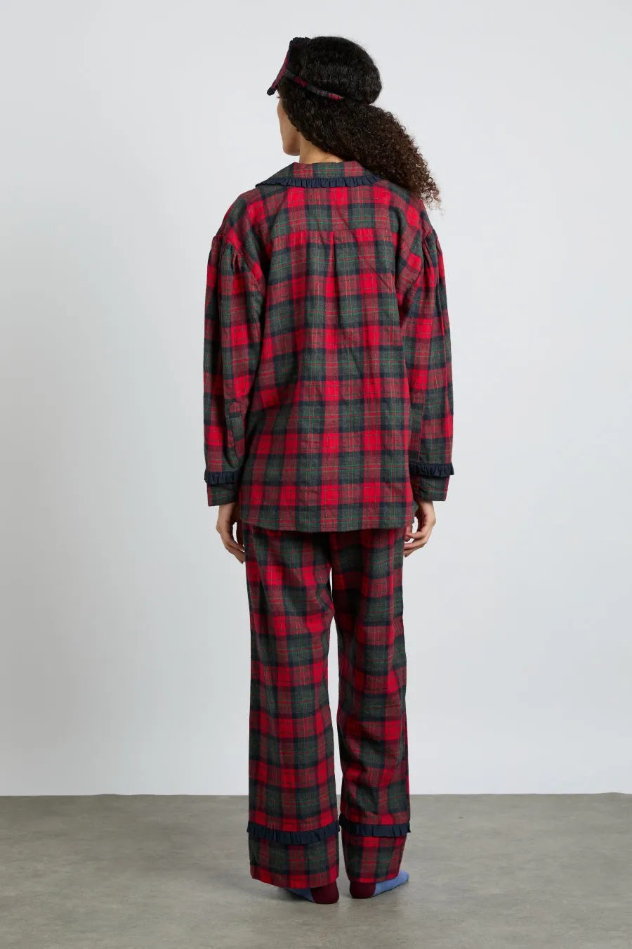 antonella pj set- red tartan