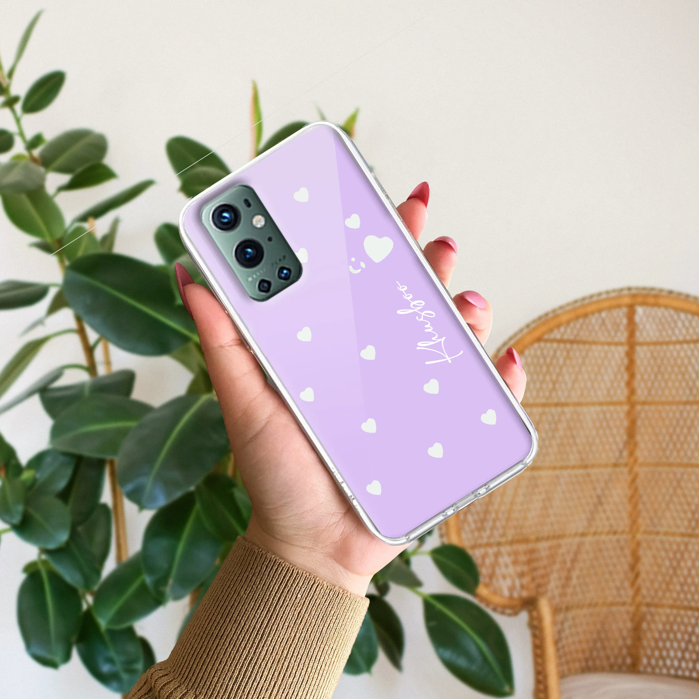 Be Loved Customize Transparent Silicon Case Purple For OnePlus