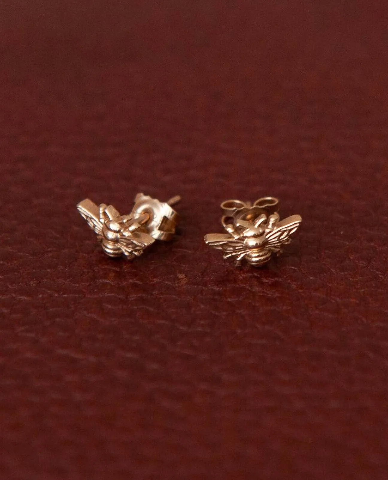 Bee Earrings In Recycled Gold