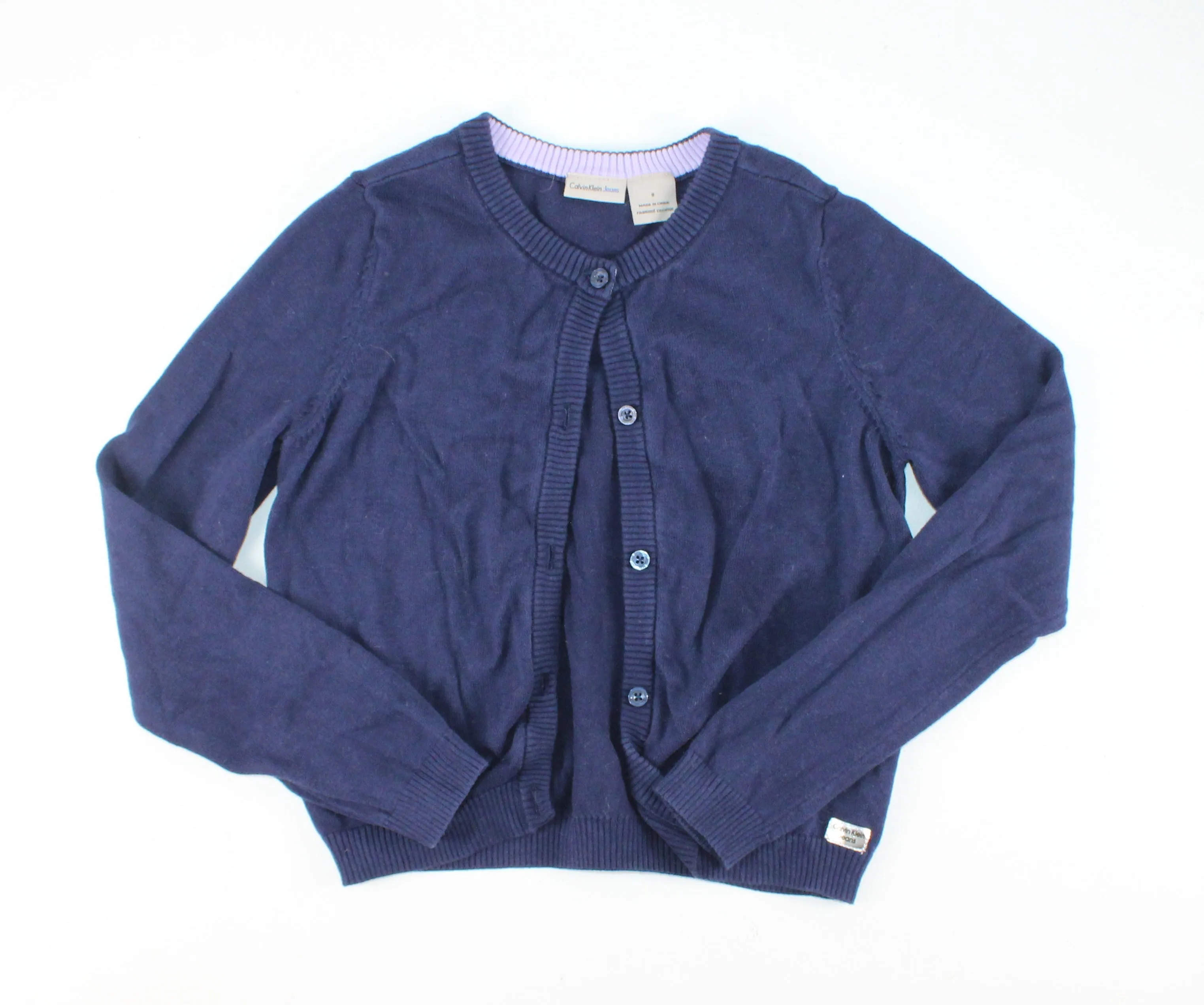 CALVIN KLEIN CARDIGAN BLUE 8Y EUC