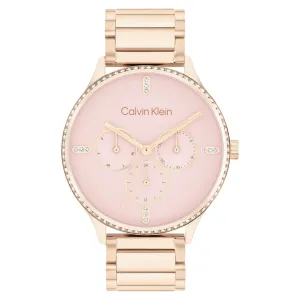 Calvin Klein Carnation Gold Steel Blush Dial Multi-function Women's Watch - 25200370