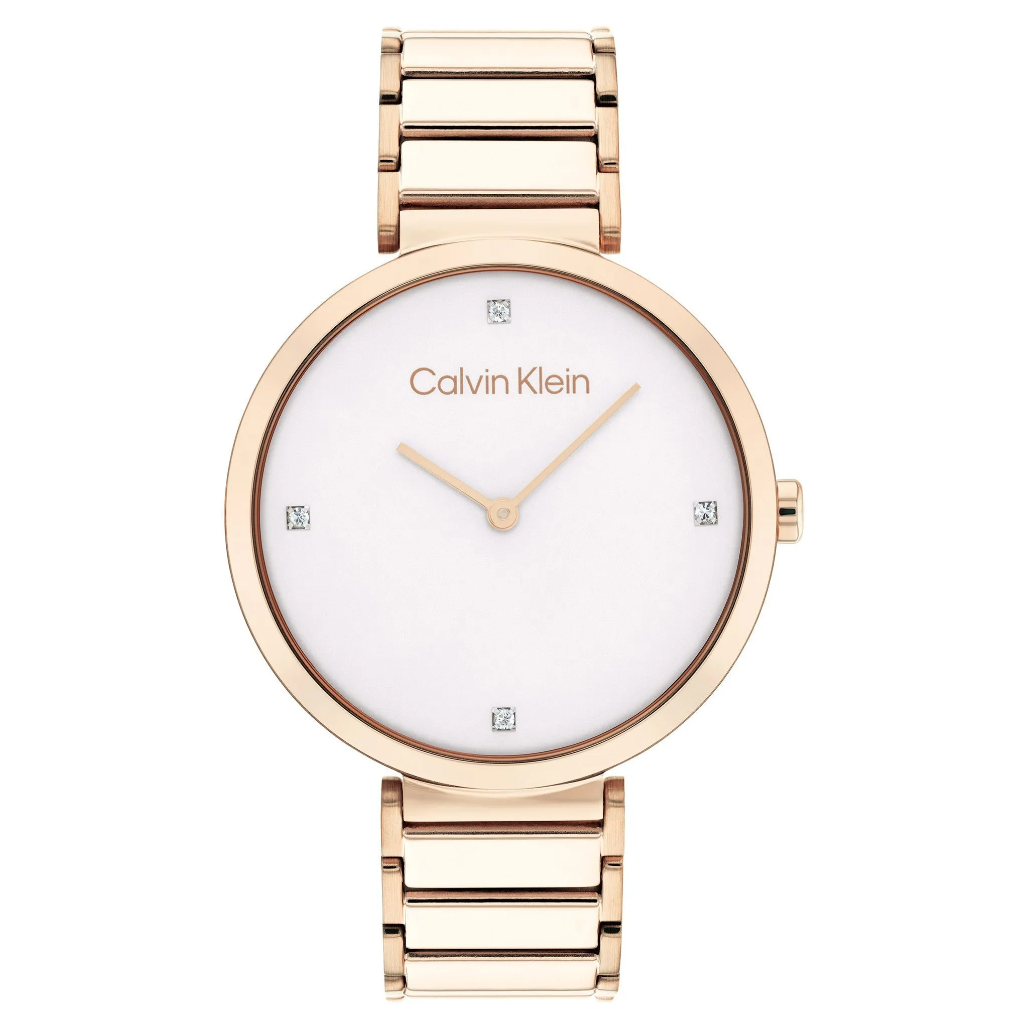 Calvin Klein Carnation Gold Steel Light Grey Dial Women's Watch - 25200135