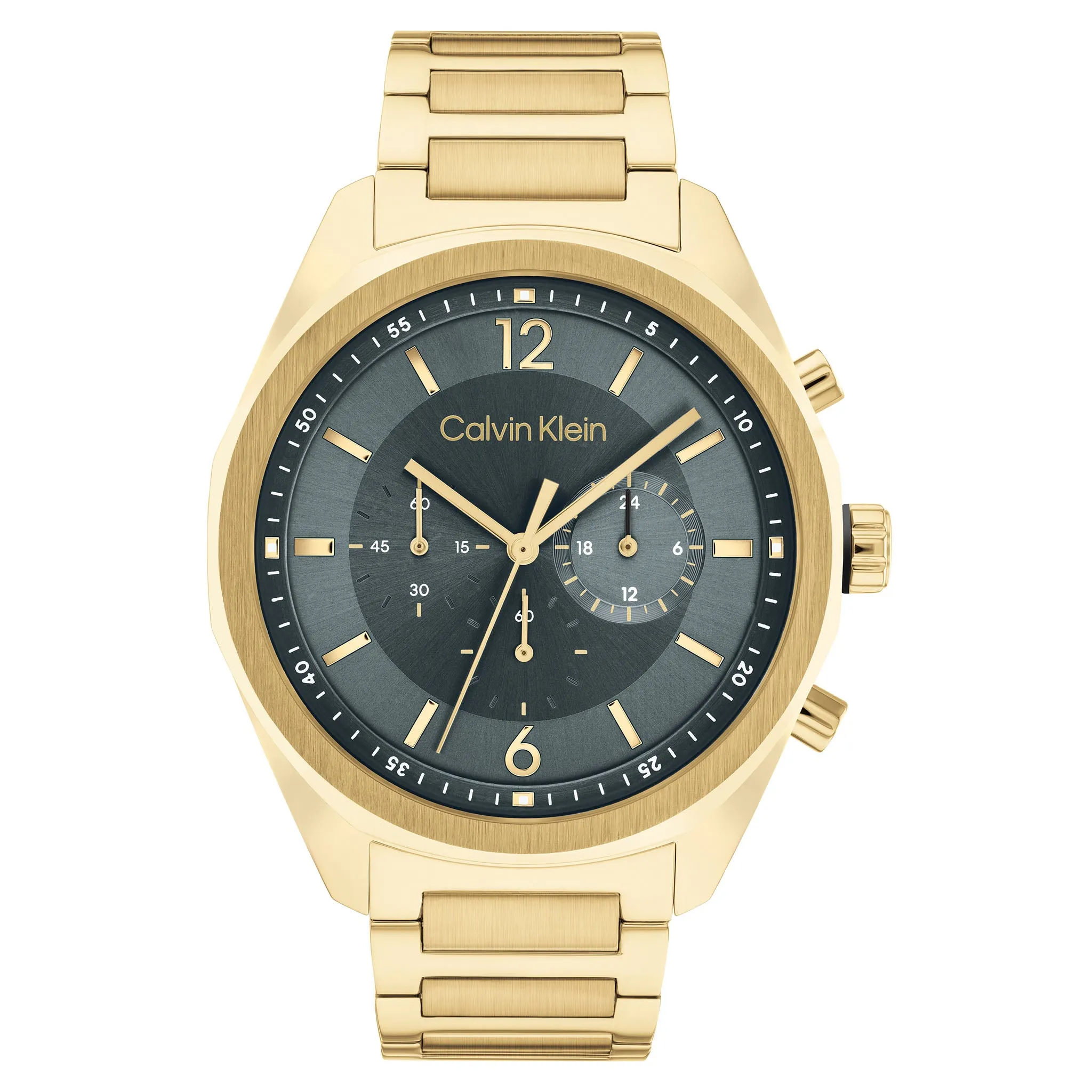 Calvin Klein Gold Steel Grey Dial Chronograph Men's Watch - 25200266