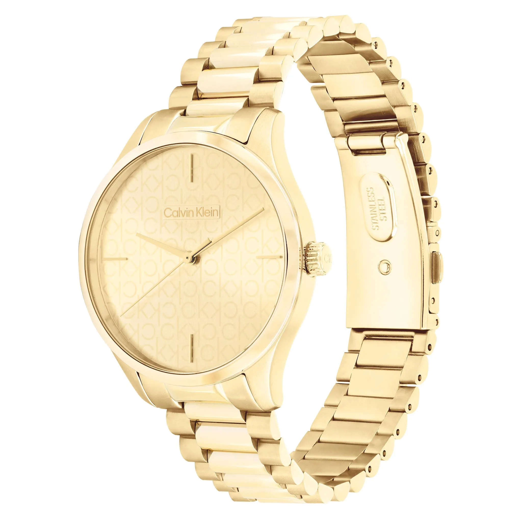 Calvin Klein Gold Steel Unisex Watch - 25200221