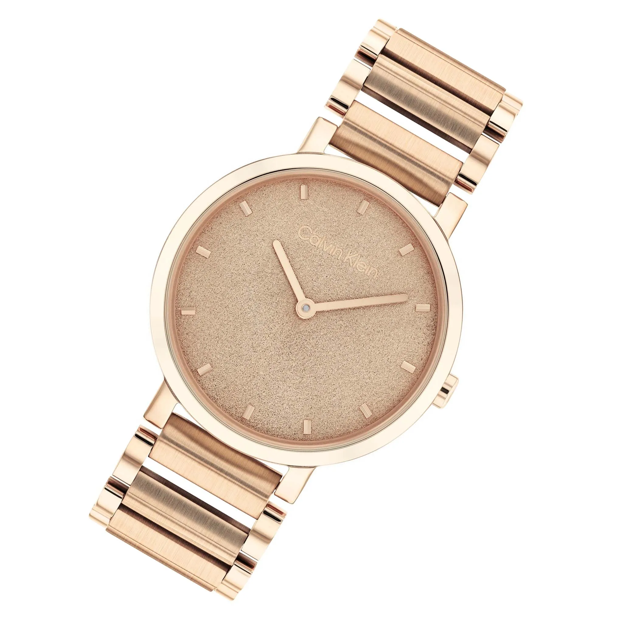 Calvin Klein Open Link Carnation Gold Steel Women's Watch - 25200087