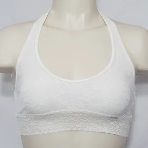 Calvin Klein QF4044 Bare Lace Halter Bralette SMALL Ivory NWT