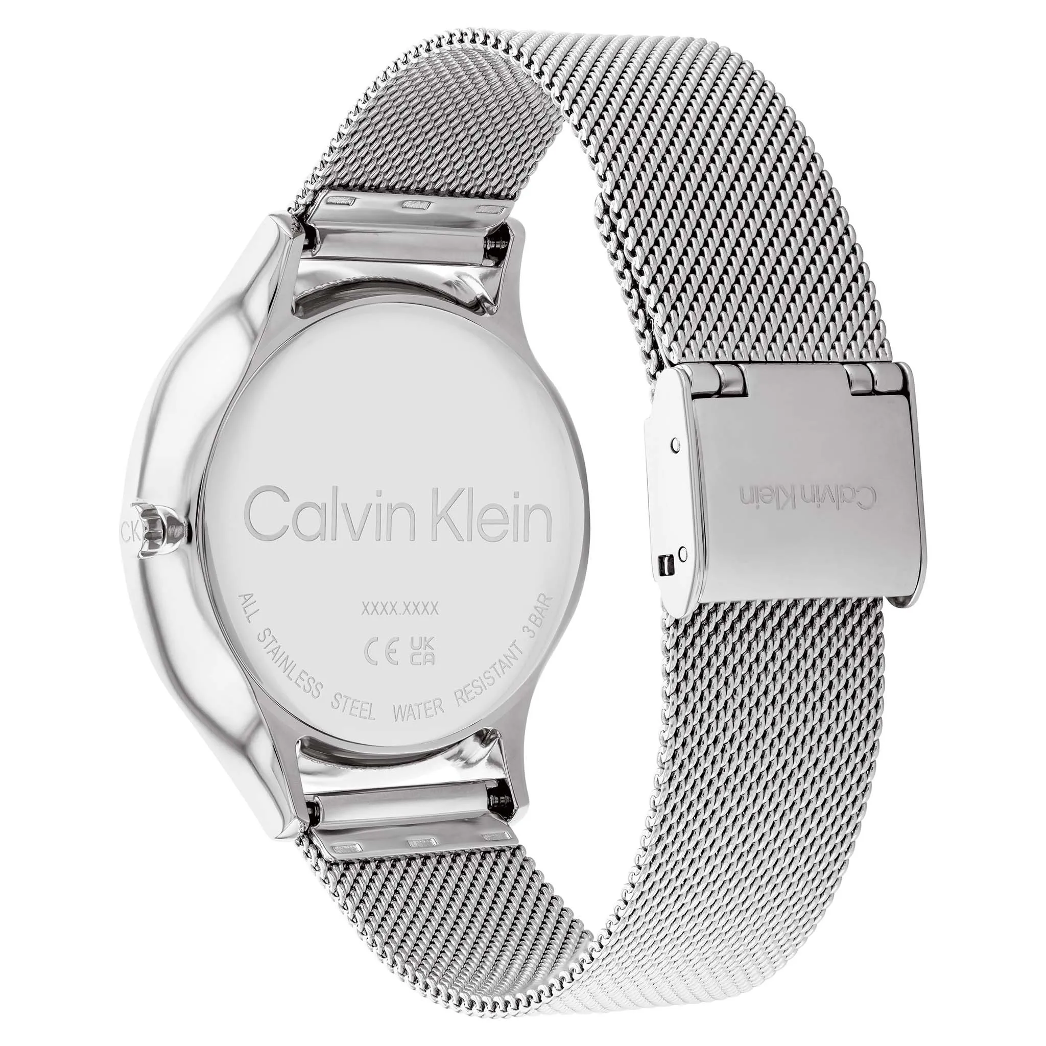 Calvin Klein Silver Mesh Grey Dial Women's Multi-function Watch - 25200104