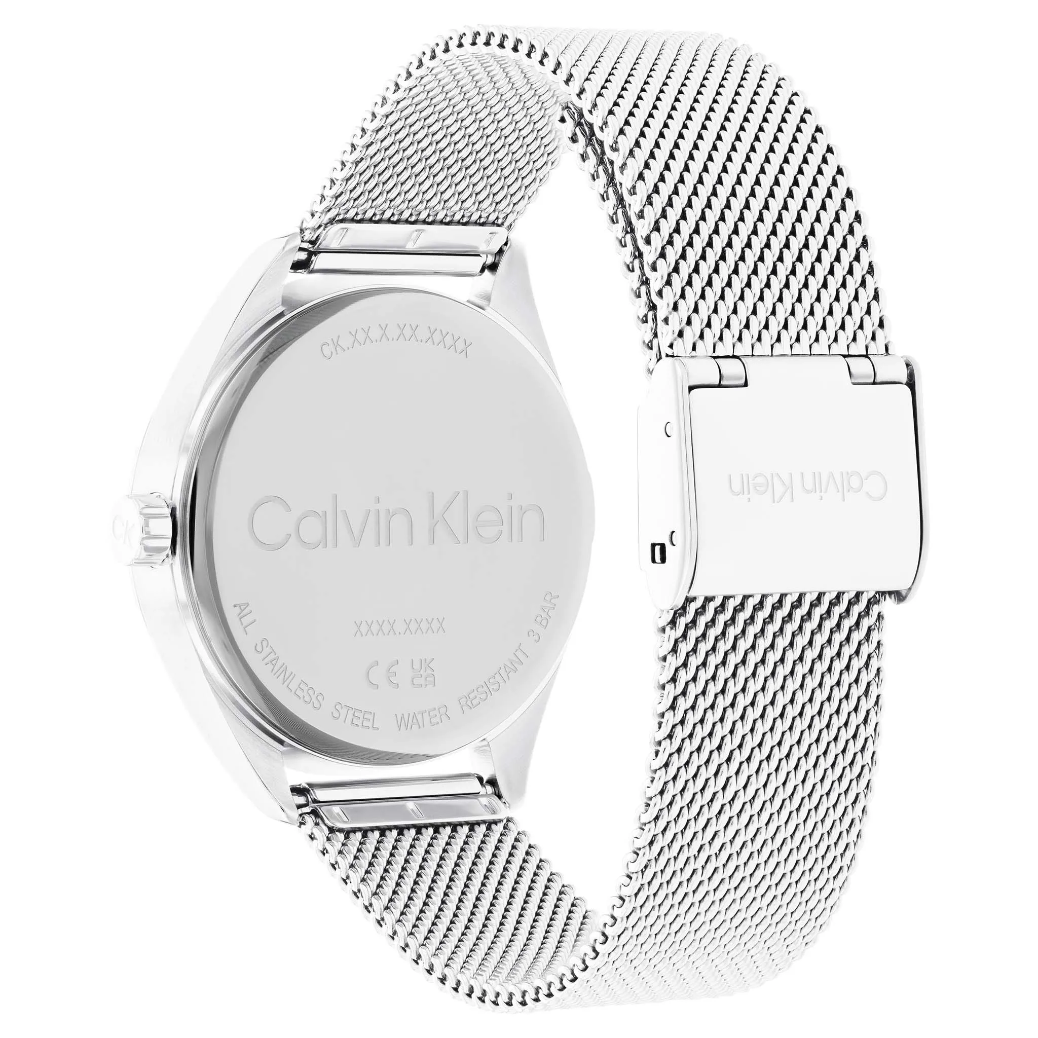 Calvin Klein Steel Mesh Pink Dial Women's Watch - 25200193