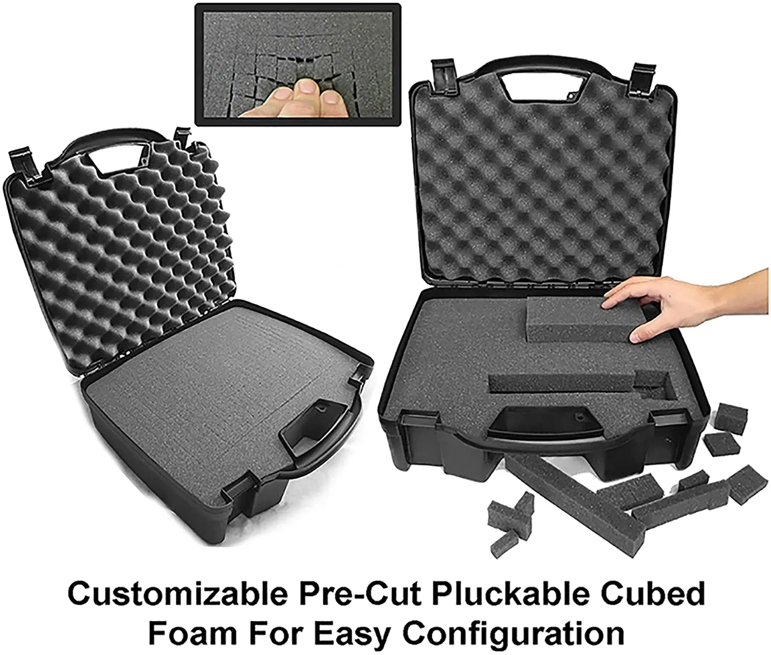 CASEMATIX Wireless Microphone Case Fits Shure, AKG, Sennheiser, GTD, Innopow, Fifine and More Mic Receivers and Transmitters in Customizable Foam