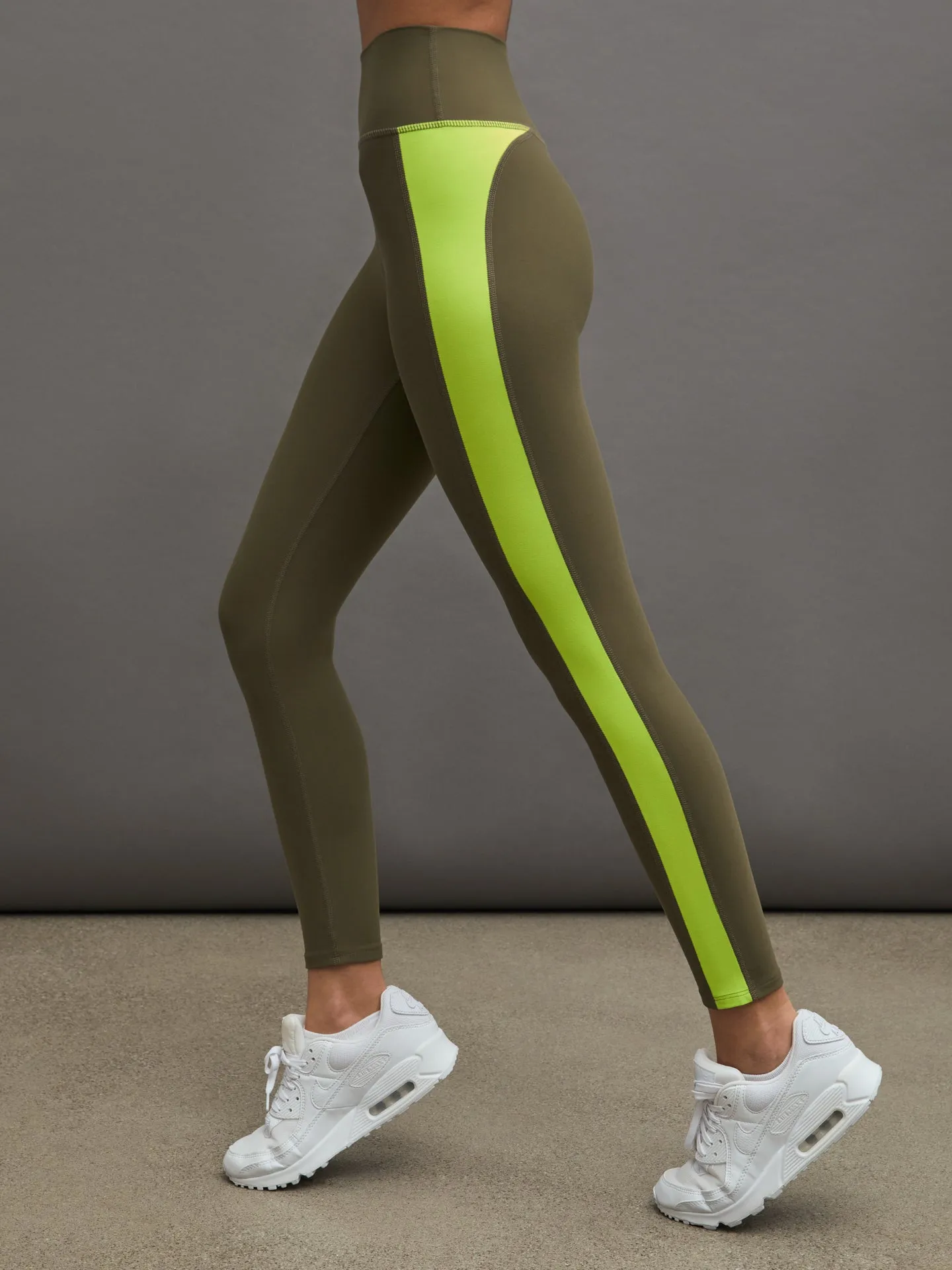 COLORBLOCK LEGGING - IVY GREEN/ACID LIME