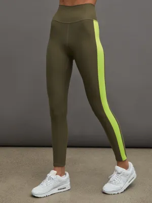 COLORBLOCK LEGGING - IVY GREEN/ACID LIME