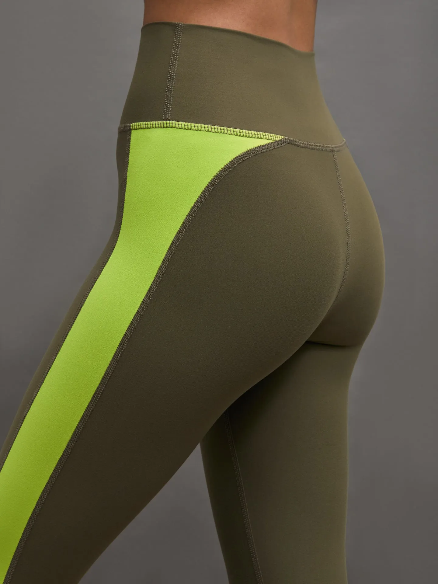 COLORBLOCK LEGGING - IVY GREEN/ACID LIME