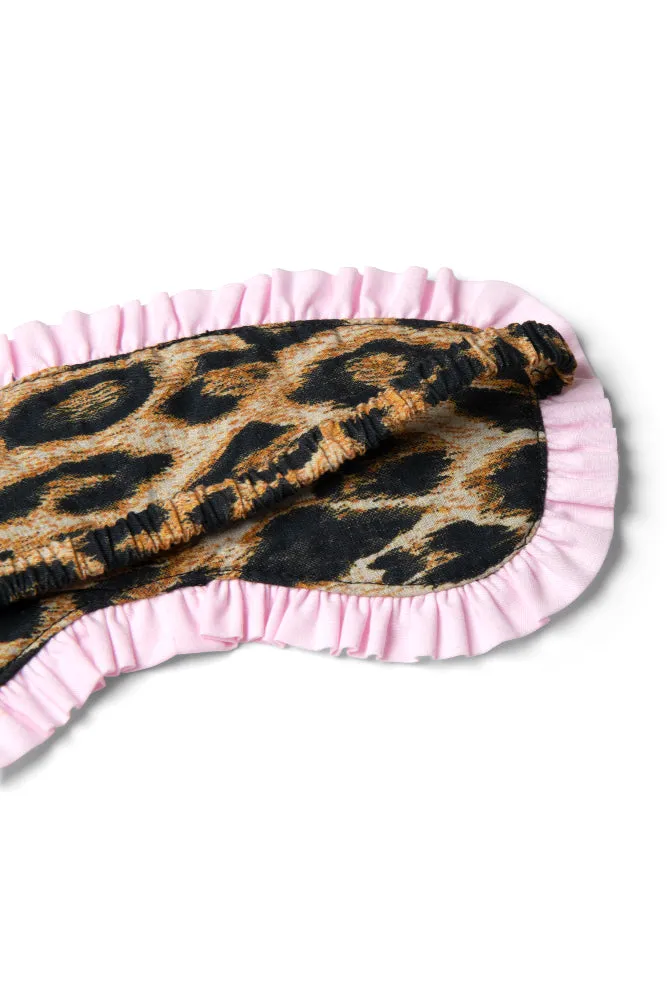 damson pj eye mask - leopard