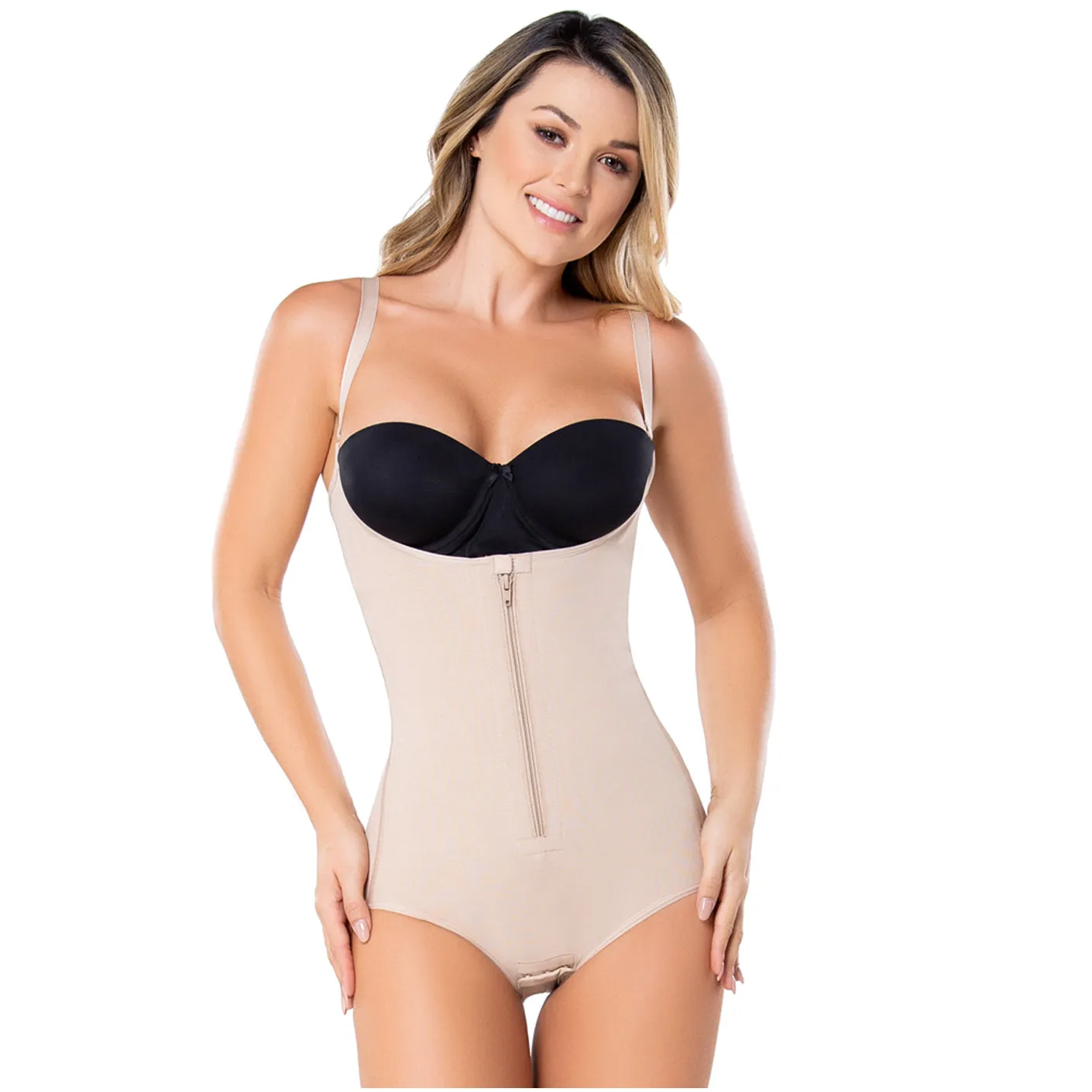 Diane & Geordi 2411 Women's Tummy Control Butt Lifting Bodysuit Postpartum Colombian Girdle Fajas Powernet