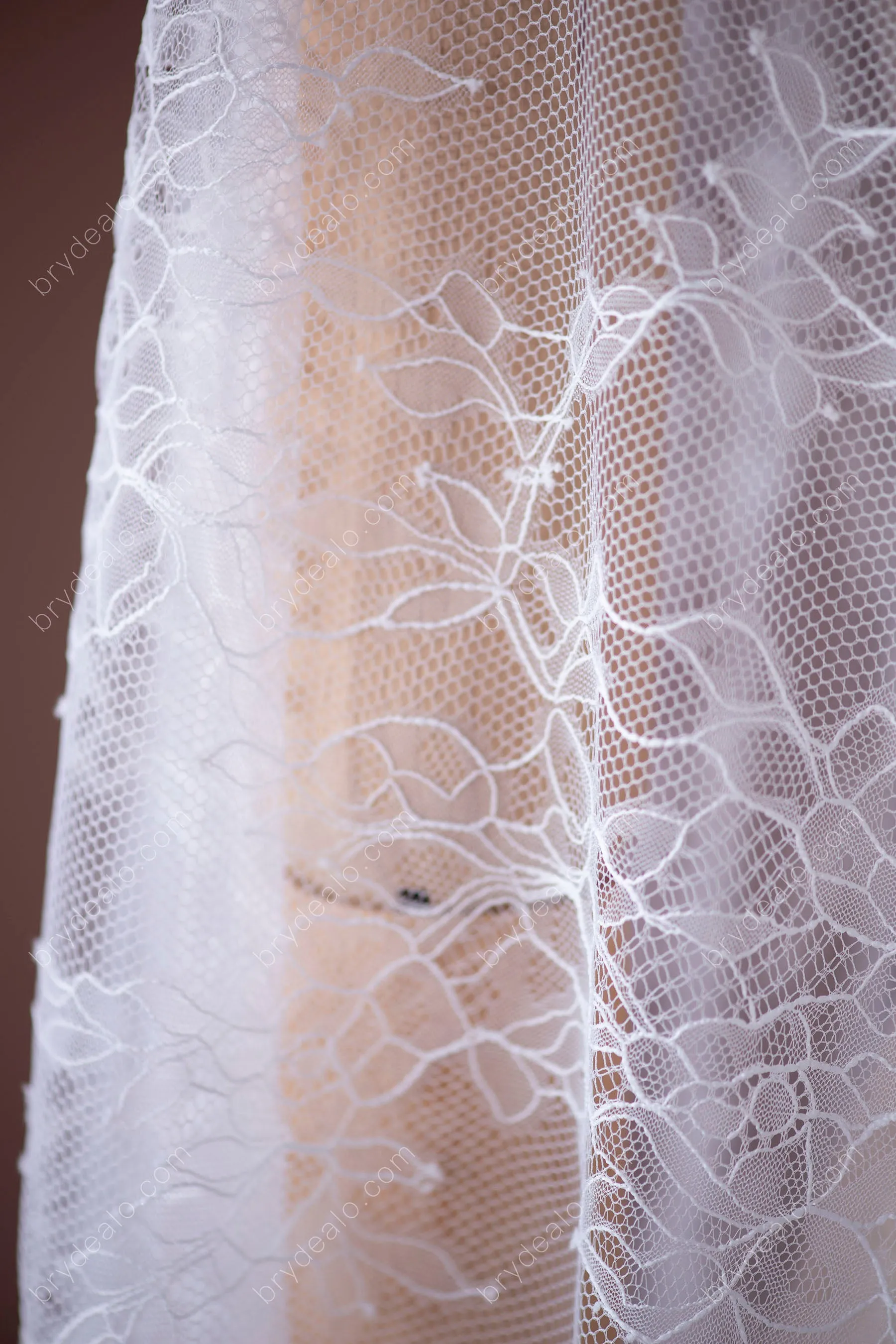 Dreamy Leave Bridal Lace Fabric for Wholesale