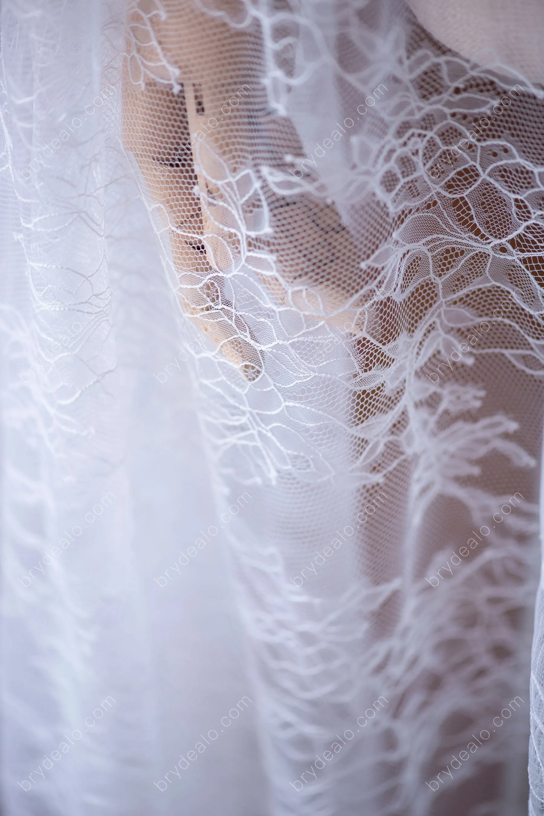 Dreamy Leave Bridal Lace Fabric for Wholesale