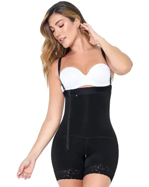 Final Sale Clearance MariaE Fajas Faja Colombiana Postpartum & Daily Use Shapewear Bodysuit Short Length with Side Zipper & Open Bust