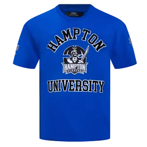 HAMPTON UNIVERSITY CLASSIC MEN'S STACKED LOGO TEE (ROYAL BLUE)