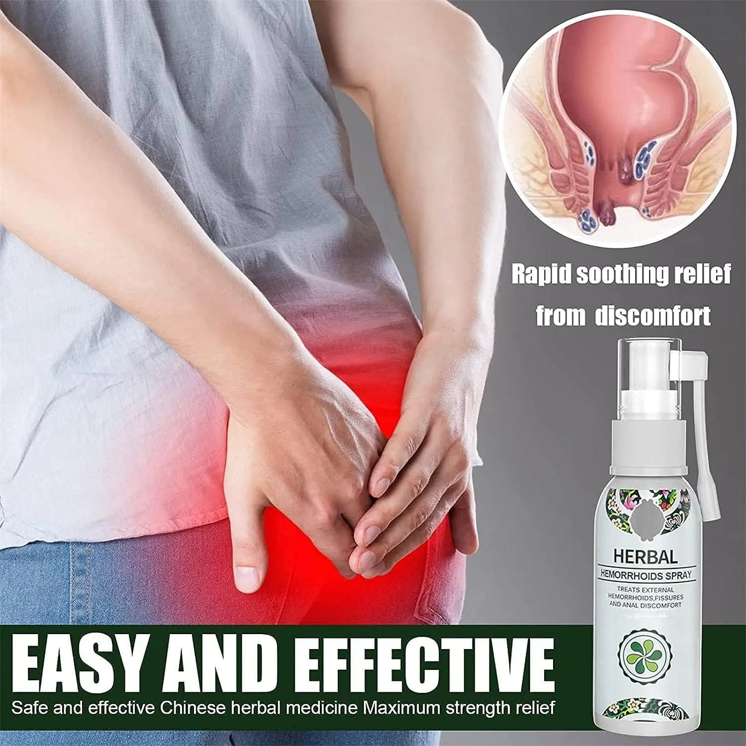 Herbal Piles - Hemorrhoids Relief Spray ( Buy 1 Get 1 )