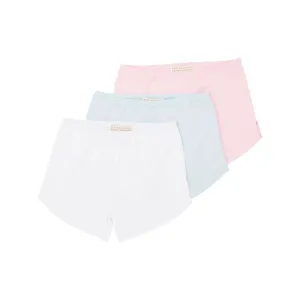 Itty Bitty Undershorts Set - Palm Beach Pink, Worth Avenue white, and Buckhead Blue