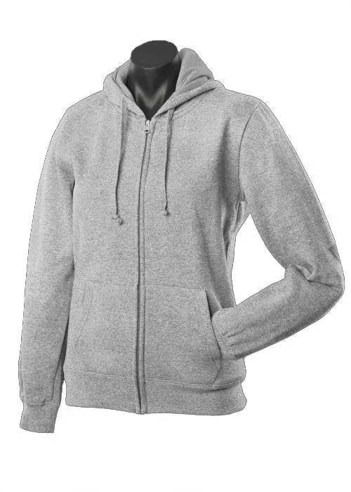 LADIES Kozi Hoodie FULL ZIP - Grey Marle