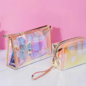 Laser Holographic Transparent Cosmetic Bag Or Pouch