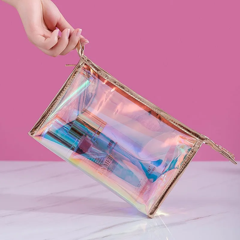 Laser Holographic Transparent Cosmetic Bag Or Pouch