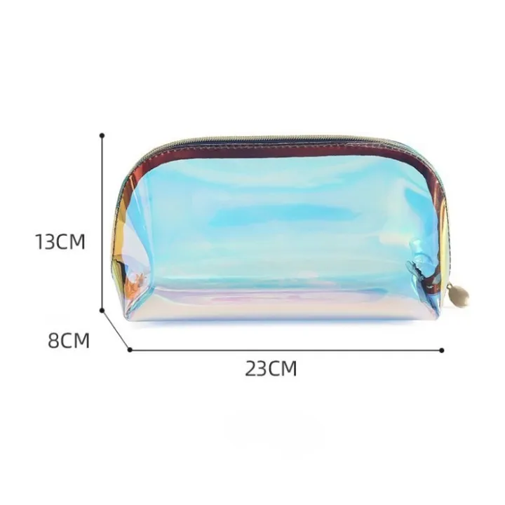 Laser Holographic Transparent Cosmetic Bag Or Pouch