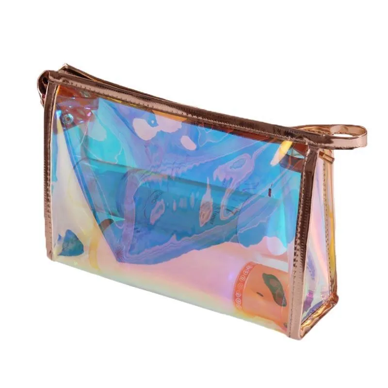 Laser Holographic Transparent Cosmetic Bag Or Pouch