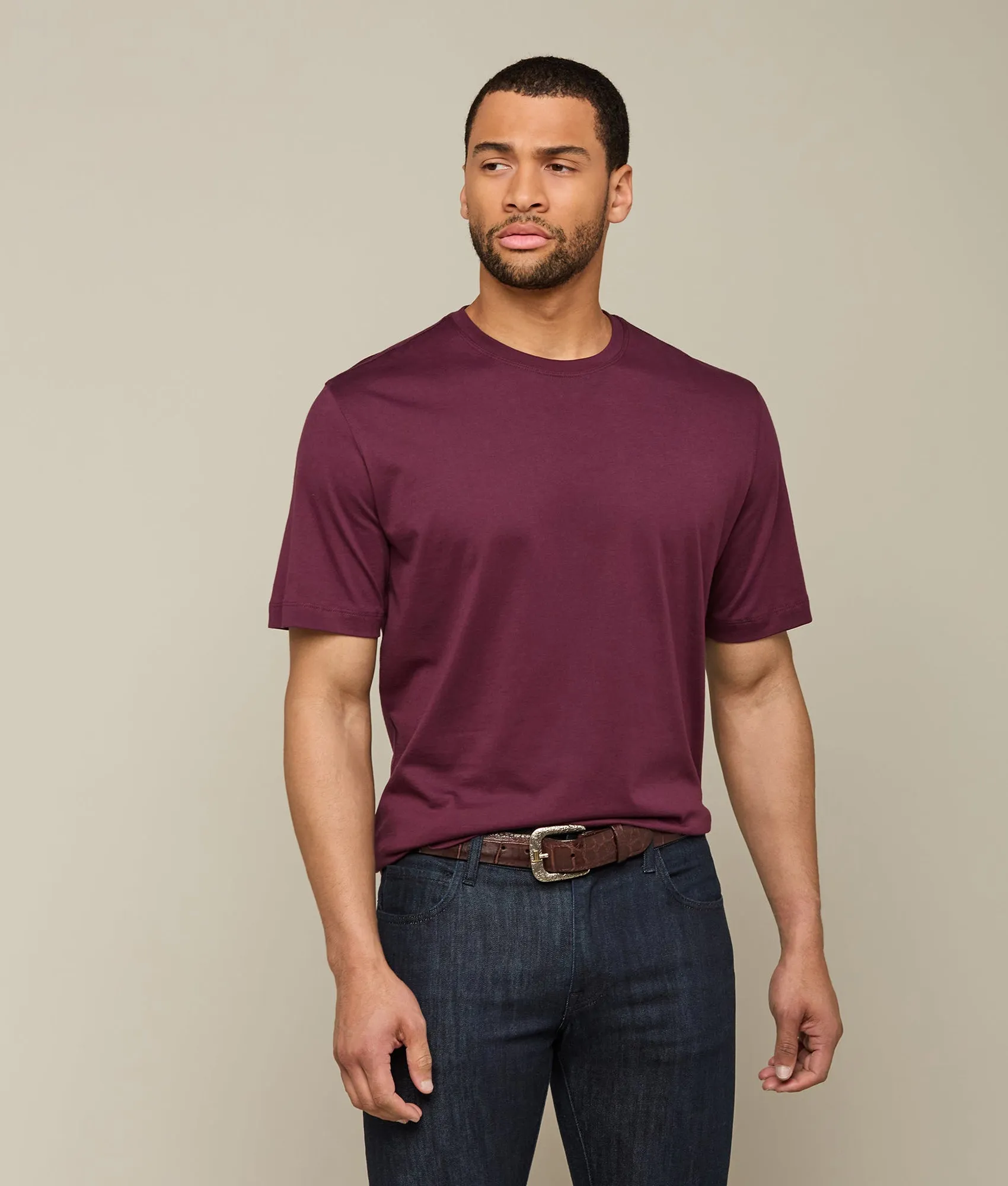 Lucchese Pima Cotton Tee :: Purple