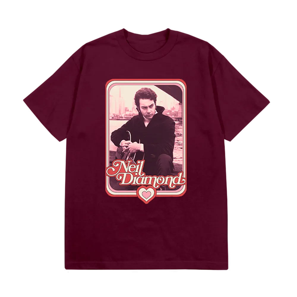 Maroon Retro Photo T-Shirt