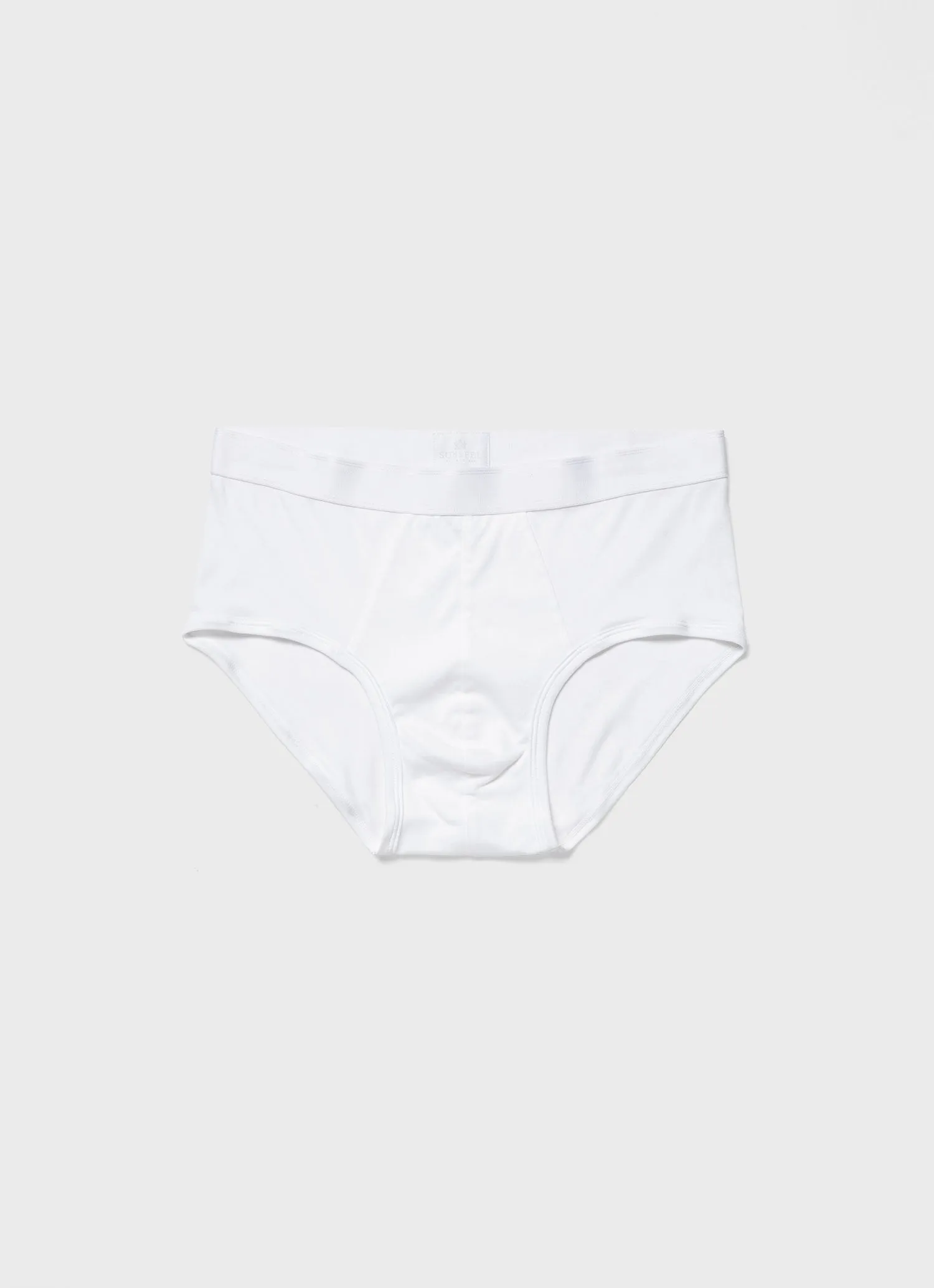 Men's Sea Island Cotton Briefs in White