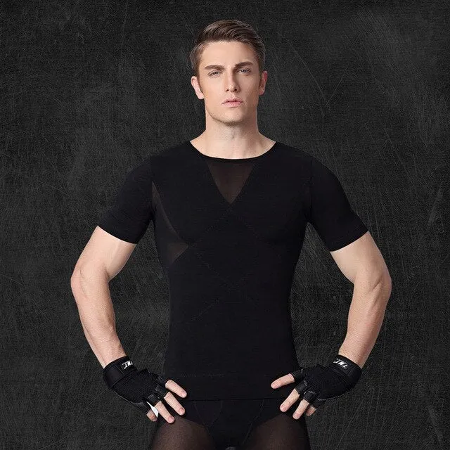 New Men's Tight Chest Shaper Loose Weight Slim Vest Tops Waist Belt Reduce Belly Stomach Shapewear Posture Corrector Bodysuits