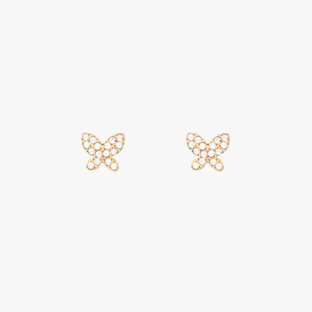 Pavé Butterfly Stud Earrings