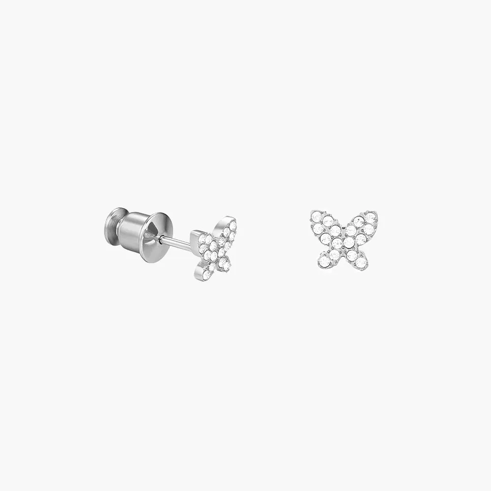 Pavé Butterfly Stud Earrings