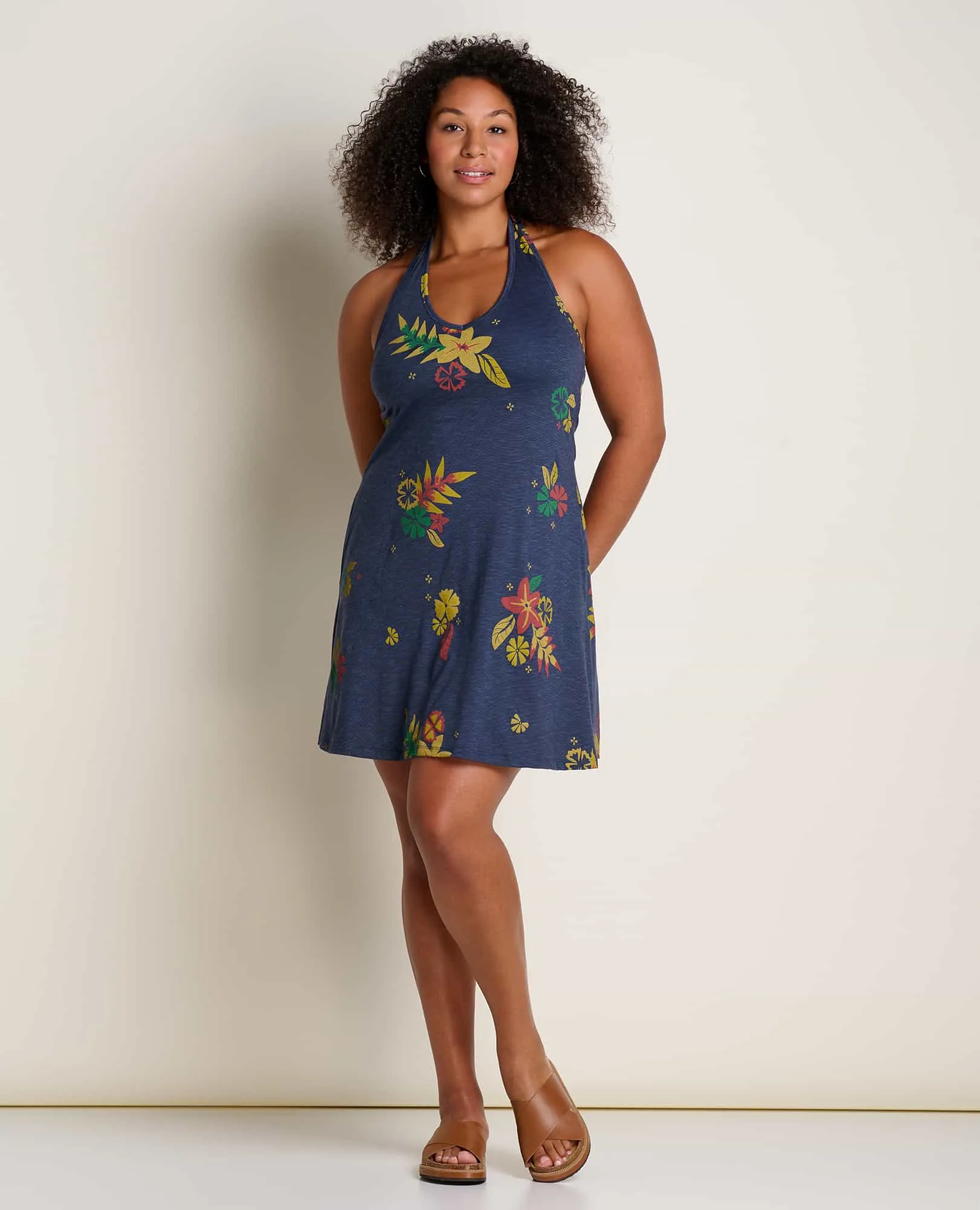 Plumeria Halter Dress