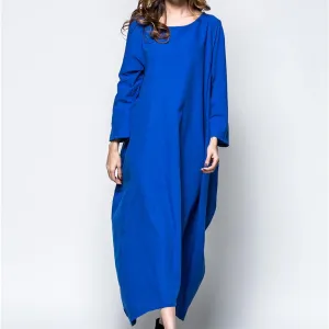 Plus Sizes Women Fall Long Cozy Dresses