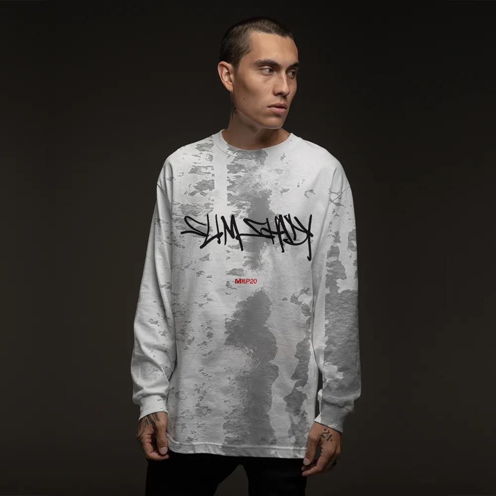 SLIM SHADY LONGSLEEVE (GREY TIE DYE)