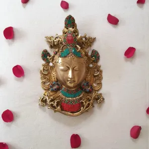 Tara Mask Brass Wall Decor