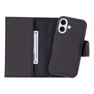 Tudor iPhone 16 Wallet Case, Pebble Black