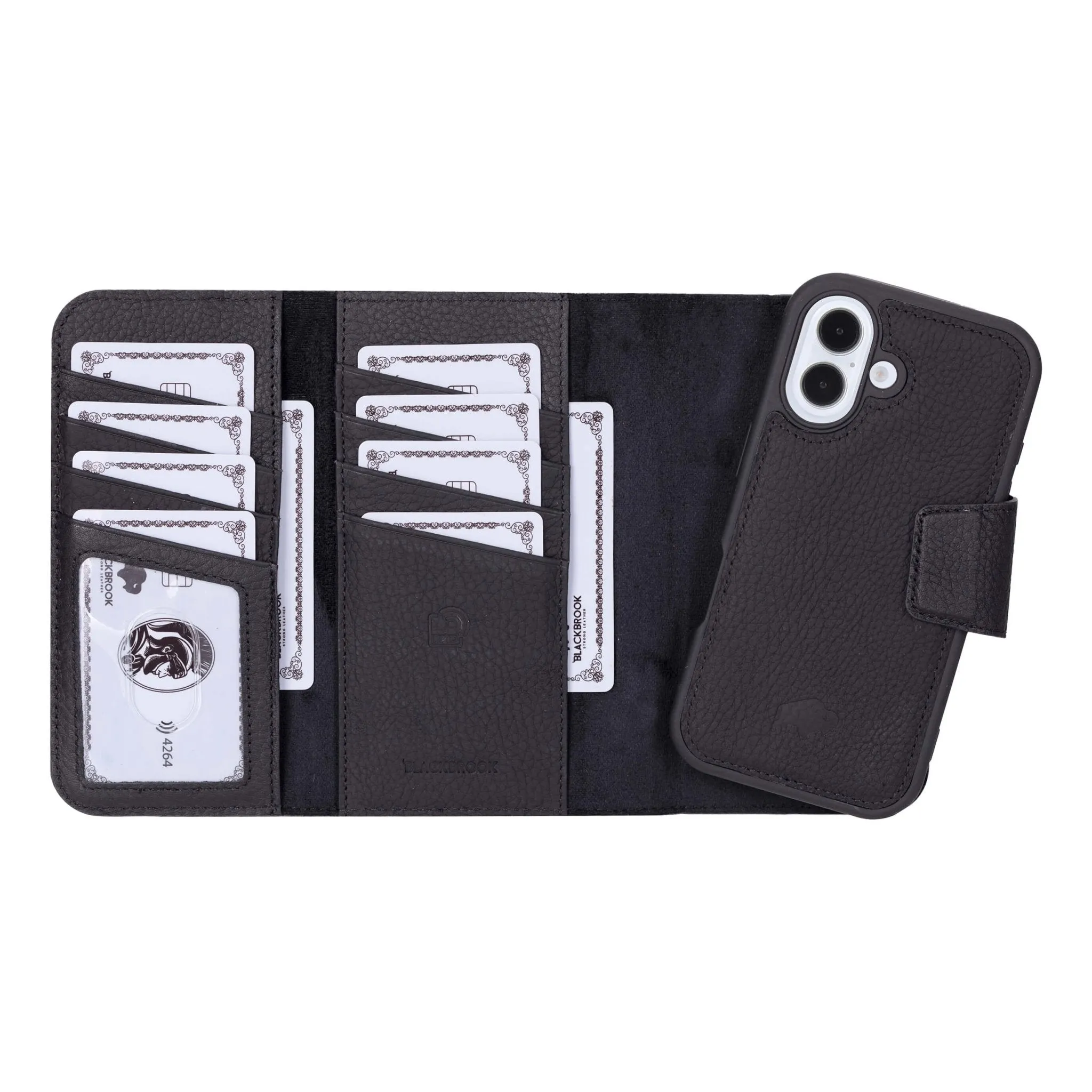 Tudor iPhone 16 Wallet Case, Pebble Black