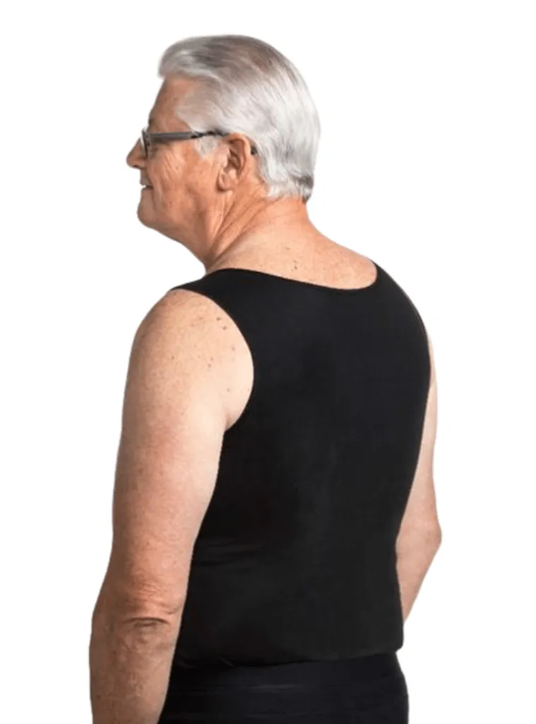 Wear Ease Men's V-Neck Torso Compression Vest - Designed To Treat Mild Edema And Lymphedema